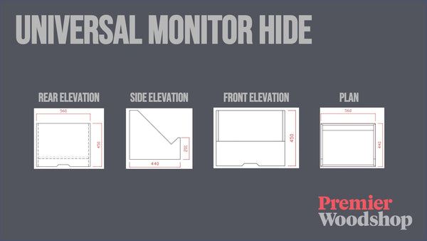 Universal Monitor Hide UNI-1 - Premier Woodshop