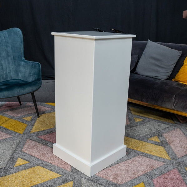 White Wooden Podium Plinth for event and exhibitions - Premier Woodshop